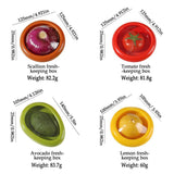 Darrahopens Commercial > Packaging > Postage Satchels & Boxes 4PCS Vegetable Fruit Shaped Storage Saver Food Containers for Fridge Kitchen