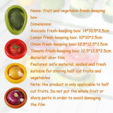 Darrahopens Commercial > Packaging > Postage Satchels & Boxes 4PCS Vegetable Fruit Shaped Storage Saver Food Containers for Fridge Kitchen