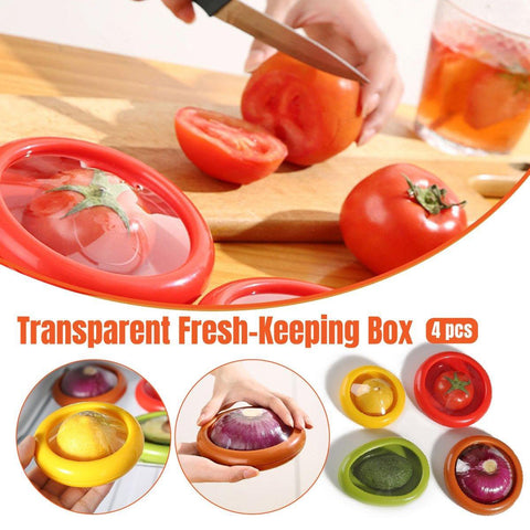 Darrahopens Commercial > Packaging > Postage Satchels & Boxes 4PCS Vegetable Fruit Shaped Storage Saver Food Containers for Fridge Kitchen