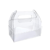 Darrahopens Commercial > Packaging > Postage Satchels & Boxes 50PCS Portable Pastry Boxes Portable Cake Box Paper Cookie Boxes Sandwich Box - L-Transparent+White inner tray