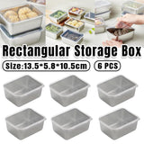 Darrahopens Commercial > Packaging > Postage Satchels & Boxes 6pcs Stainless Steel Food Storage Box Refrigerator Crisper Rectangle Container