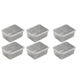 Darrahopens Commercial > Packaging > Postage Satchels & Boxes 6pcs Stainless Steel Food Storage Box Refrigerator Crisper Rectangle Container