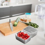 Darrahopens Commercial > Packaging > Postage Satchels & Boxes 6pcs Stainless Steel Food Storage Box Refrigerator Crisper Rectangle Container