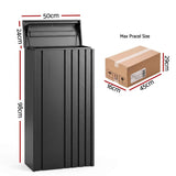 Darrahopens Commercial > Packaging > Postage Satchels & Boxes Gardeon Parcel Letterbox Drop Box Package Slot MailBox Black In Australia - Darrahopens