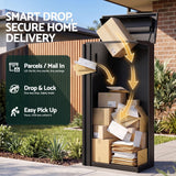 Darrahopens Commercial > Packaging > Postage Satchels & Boxes Gardeon Parcel Letterbox Drop Box Package Slot MailBox Black In Australia - Darrahopens