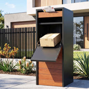 Darrahopens Commercial > Packaging > Postage Satchels & Boxes Gardeon Parcel Letterbox Drop Box Package Slot MailBox Walnut In Australia - Darrahopens