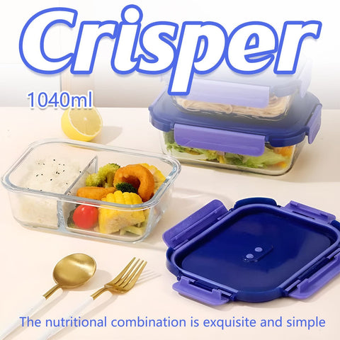 Darrahopens Commercial > Packaging > Postage Satchels & Boxes Glass Food Storage Container 1040ml Lunch Bento Box with Lid for Kitchen Prep