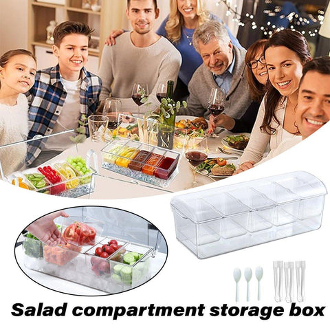 Darrahopens Commercial > Packaging > Postage Satchels & Boxes Outdoor Picnic Ice Box Split Salad Plate Fresh-keeping Food Storage Container
