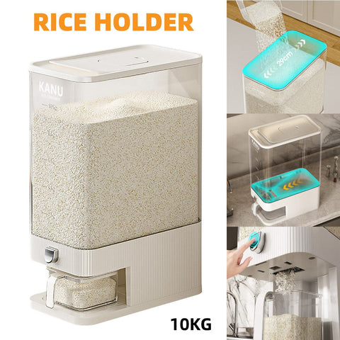 Darrahopens Commercial > Packaging > Postage Satchels & Boxes Rice Cereal Dispenser 10KG Grain Container Auto Food Storage Box Measuring Cup