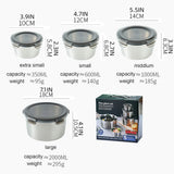 Darrahopens Commercial > Packaging > Postage Satchels & Boxes Stainless Steel Box Set 4pcs Sealed Lunch Food Container Refrigerator Use