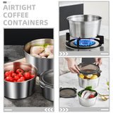 Darrahopens Commercial > Packaging > Postage Satchels & Boxes Stainless Steel Box Set 4pcs Sealed Lunch Food Container Refrigerator Use