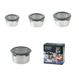 Darrahopens Commercial > Packaging > Postage Satchels & Boxes Stainless Steel Box Set 4pcs Sealed Lunch Food Container Refrigerator Use