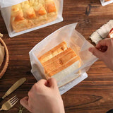 Darrahopens Commercial > Packaging > Postage Satchels & Boxes Takeaway Storage Baking Bread Bag Toast Food Packaging Bag Kraft Paper Bag Cowhide - 33X16X11CM