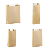 Darrahopens Commercial > Packaging > Postage Satchels & Boxes Takeaway Storage Baking Bread Bag Toast Food Packaging Bag Kraft Paper Bag Cowhide - 33X16X11CM