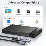 Darrahopens Electronics > Back Up & Storage > Hard Drives BENFEI 000385BK 2.5 Inch SATA to USB-A + USB-C Tool Free External Hard Drive Enclosure (6Gbps, Optimized for SSD, Support UASP SATA III)
