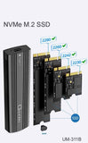 Darrahopens Electronics > Back Up & Storage > Hard Drives OXHORN UM-311B USB C 3.2 Gen 2 M.2 NVMe Enclosure Black