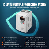 Darrahopens Electronics > Back Up & Storage > Hard Drives VEVOR VFD 10HP, 7.5KW, 34A, 1 Phase 220V-240V Input to 3 Phase 220V-240V Output Variable Frequency Drive, 0-400Hz VFD for AC Motor Speed Control