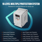 Darrahopens Electronics > Back Up & Storage > Hard Drives VEVOR VFD 5HP, 4KW, 18A, 1 Phase 220V-240V Input to 3 Phase 220V-240V Output Variable Frequency Drive, 0-400Hz VFD for AC Motor Speed Control