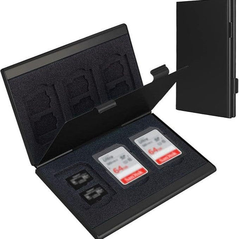 Darrahopens Electronics > Back Up & Storage > Memory Card Adapters Black High-Quality Aluminum SD & TF Card Case – Premium Storage Solution for Memory Cards(Memory card not included)