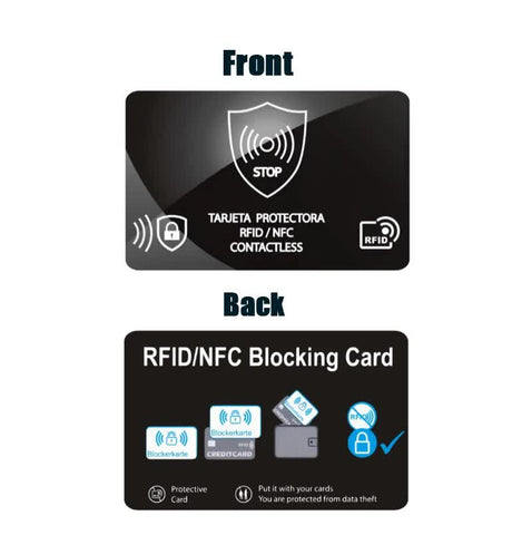 Darrahopens Electronics > Back Up & Storage > Memory Cards Black White Style RFID & NFC Blocking Card Set (5 Pack) - Contactless NFC ID / Credit Card Protection, Anti-Skimming Shield for Wallet