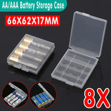 Darrahopens Electronics > Battery Chargers & Power > Batteries 8X Clear Plastic Aa Aaa Battery Box Storage Case Cover Batteries Holder