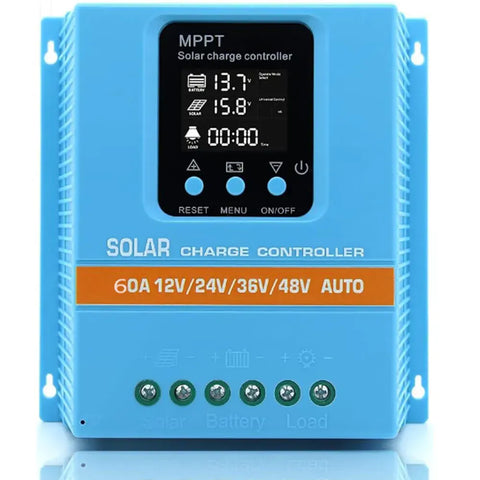 Darrahopens Electronics > Battery Chargers & Power > Batteries MPPT Solar Charge Controller 60A, Blue, LCD Display, Dual USB, 12V/24V/36V/48V In Australia - Darrahopens