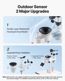 Darrahopens Electronics > Battery Chargers & Power > Batteries VEVOR 7-in-1 Wireless Weather Station, 190.5 mm VA Display, Solar Powered Outdoor Sensor, Rain Gauge, Indoor Outdoor for Weather Forecast, Temperature, Humidity, Wind Speed and Direction (No WiFi)