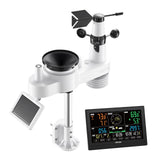 Darrahopens Electronics > Battery Chargers & Power > Batteries VEVOR 7-in-1 Wireless Weather Station, 190.5 mm VA Display, Solar Powered Outdoor Sensor, Rain Gauge, Indoor Outdoor for Weather Forecast, Temperature, Humidity, Wind Speed and Direction (No WiFi)