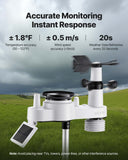 Darrahopens Electronics > Battery Chargers & Power > Batteries VEVOR 7-in-1 Wireless Weather Station, 190.5 mm VA Display, Solar Powered Outdoor Sensor, Rain Gauge, Indoor Outdoor for Weather Forecast, Temperature, Humidity, Wind Speed and Direction (No WiFi)