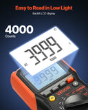 Darrahopens Electronics > Battery Chargers & Power > Batteries VEVOR Digital Multimeter, 4000-Count TRMS Voltmeter Ohmmeter, 1000V AC/DC Voltage Tester with Switchable Auto/Manual Range for Voltage, Resistance, and Continuity Measurment