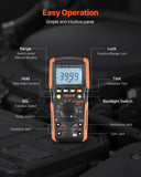 Darrahopens Electronics > Battery Chargers & Power > Batteries VEVOR Digital Multimeter, 4000-Count TRMS Voltmeter Ohmmeter, 1000V AC/DC Voltage Tester with Switchable Auto/Manual Range for Voltage, Resistance, and Continuity Measurment