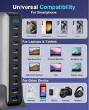 Darrahopens Electronics > Battery Chargers & Power > Power Banks & Chargers 1000W GaN Fast Charging Station 10Ports USB&Type-C for iPhone, Laptops, MacBook