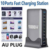 Darrahopens Electronics > Battery Chargers & Power > Power Banks & Chargers 1000W GaN Fast Charging Station 10Ports USB&Type-C for iPhone, Laptops, MacBook