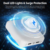 Darrahopens Electronics > Battery Chargers & Power > Power Banks & Chargers 5000mAh Fast Charge Power Bank with 4 Built-in Cables and LED Lights