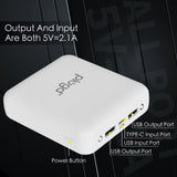 Darrahopens Electronics > Battery Chargers & Power > Power Banks & Chargers 5000mAh Fast Charge Power Bank with 4 Built-in Cables and LED Lights