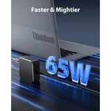 Darrahopens Electronics > Battery Chargers & Power > Power Banks & Chargers 65W USB C Laptop Charger 1.8m Compatible with Lenovo Thinkpad ASUS Zenbook