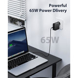 Darrahopens Electronics > Battery Chargers & Power > Power Banks & Chargers 65W USB C Laptop Charger 1.8m Compatible with Lenovo Thinkpad ASUS Zenbook