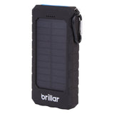 Darrahopens Electronics > Battery Chargers & Power > Power Banks & Chargers Brillar 8000mAh Solar USB Power Bank 200 Lumens LED Torch
