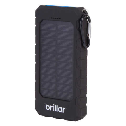 Darrahopens Electronics > Battery Chargers & Power > Power Banks & Chargers Brillar 8000mAh Solar USB Power Bank 200 Lumens LED Torch
