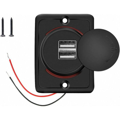 Darrahopens Electronics > Battery Chargers & Power > Power Banks & Chargers Car Usb Charger, 3.1A 12V/24V Usb Control Panel, Dual Port Charger Power Socket, 2 Port Adapter, For Car, Marine, Rv,
