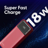 Darrahopens Electronics > Battery Chargers & Power > Power Banks & Chargers Laser 10000mAh Powerbank 18W PD with LED Indicator Red