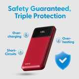 Darrahopens Electronics > Battery Chargers & Power > Power Banks & Chargers Laser 10000mAh Powerbank 18W PD with LED Indicator Red