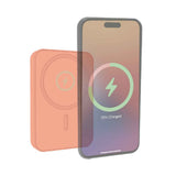 Darrahopens Electronics > Battery Chargers & Power > Power Banks & Chargers Laser 5000mAh Magnetic Wireless Power Bank Peach