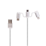 Darrahopens Electronics > Battery Chargers & Power > Power Banks & Chargers Laser Dual USB AC Charger 2.4A with 3-in-1 Cable White