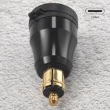 Darrahopens Electronics > Battery Chargers & Power > Power Banks & Chargers Motorcycle Fast Charger with USB Type-C Port 12V/24V QC3.0 Power Waterproof Black