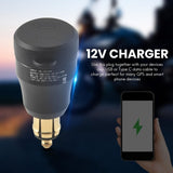 Darrahopens Electronics > Battery Chargers & Power > Power Banks & Chargers Motorcycle Fast Charger with USB Type-C Port 12V/24V QC3.0 Power Waterproof Black