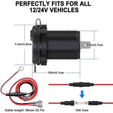 Darrahopens Electronics > Battery Chargers & Power > Power Banks & Chargers QC 3.0 Car USB Socket 12V 24V Waterproof Charger with Switch and LED Voltmeter