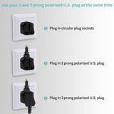 Darrahopens Electronics > Battery Chargers & Power > Power Banks & Chargers US to UK Power Plug Adapter, UROPHYLLA Type G Outlet Travel Power Adapter Plug for UK, Ireland, London, Hong Kong, Scotland, England, Dublin, Singapore - 3 Pack & Grounded 2 in 1 [Black]
