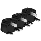 Darrahopens Electronics > Battery Chargers & Power > Power Banks & Chargers US to UK Power Plug Adapter, UROPHYLLA Type G Outlet Travel Power Adapter Plug for UK, Ireland, London, Hong Kong, Scotland, England, Dublin, Singapore - 3 Pack & Grounded 2 in 1 [Black]