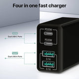 Darrahopens Electronics > Battery Chargers & Power > Power Banks & Chargers USB C Charger, 40W Fast Charger with Multiple Outlets, Compatible with Samsung and Xiaomi, USB Charging Plug Adapter